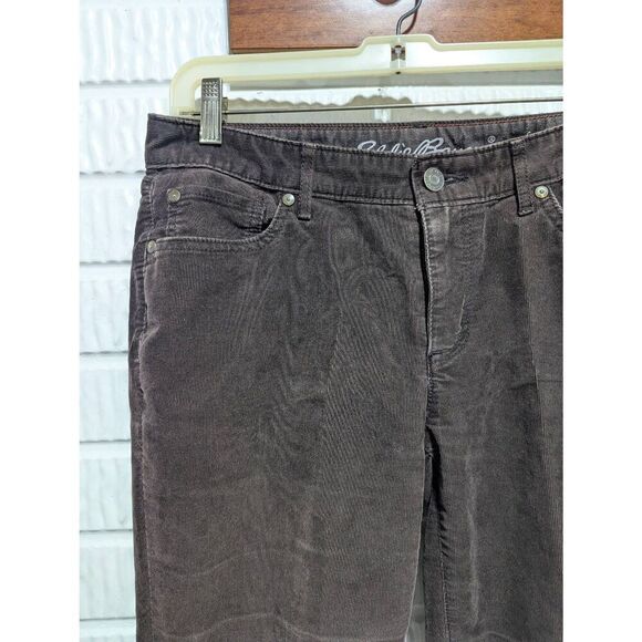 Eddie Bauer Women's Brown Solid Curvy Straight-Leg Corduroy Pants Size 6 - Picture 5 of 10
